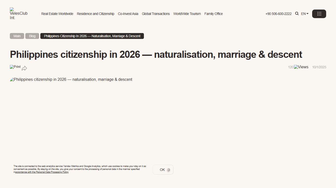 Philippines citizenship 2026 — naturalisation, marriage & descent